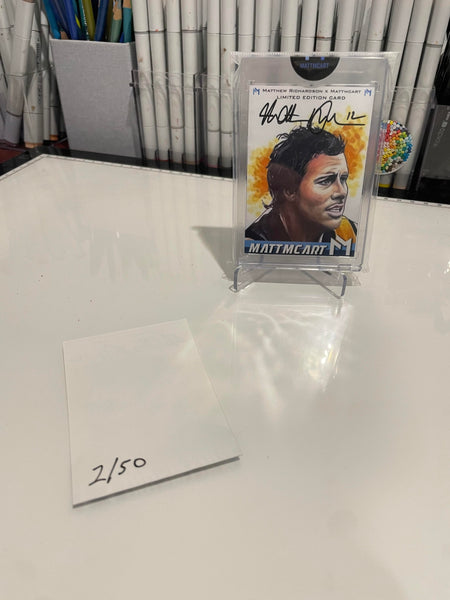Matthew Richardson x Mattmcart on card autograph card art