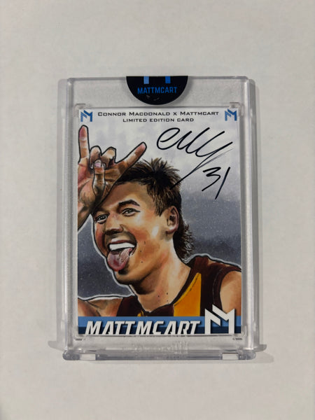 Connor Macdonald x Mattmcart on card autograph art cards