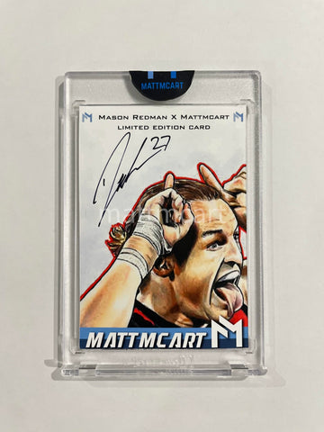 Mason Redman x Mattmcart on card autograph card art