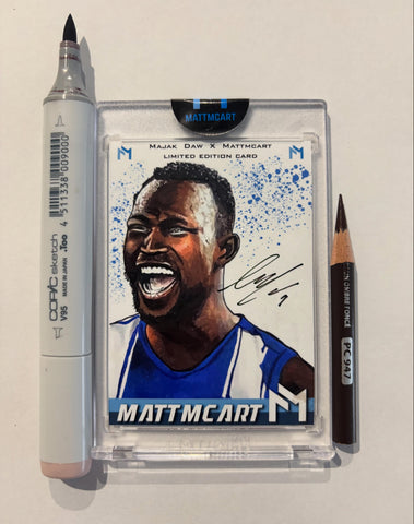 Majak Daw x Mattmcart on card autograph card art