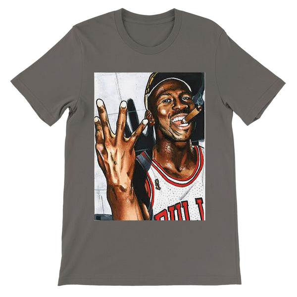 Premium Unisex Jordan Cigar FRONT PRINT Crewneck T-shirt