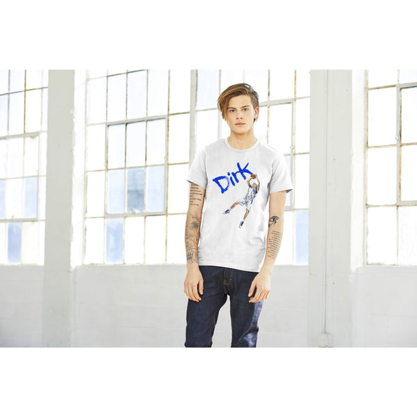 Premium Unisex Dirk Nowitzski FRONT PRINT Crewneck T-shirt