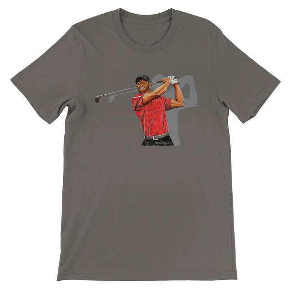 Premium Unisex Tiger Woods FRONT PRINT Crewneck T-shirt