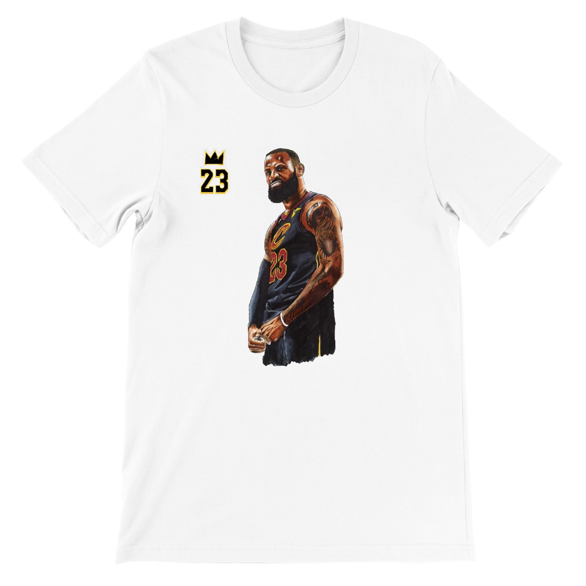 Premium Unisex Crewneck King James FRONT PRINT T-shirt