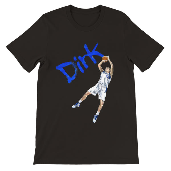 Premium Unisex Dirk Nowitzski FRONT PRINT Crewneck T-shirt