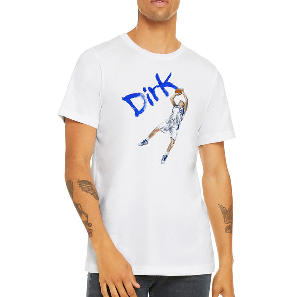 Premium Unisex Dirk Nowitzski FRONT PRINT Crewneck T-shirt