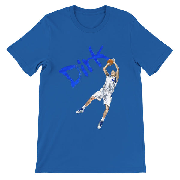 Premium Unisex Dirk Nowitzski FRONT PRINT Crewneck T-shirt