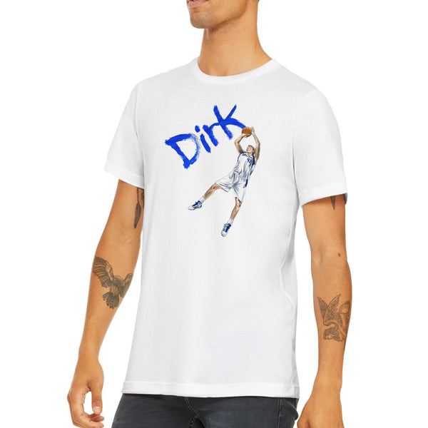 Premium Unisex Dirk Nowitzski FRONT PRINT Crewneck T-shirt