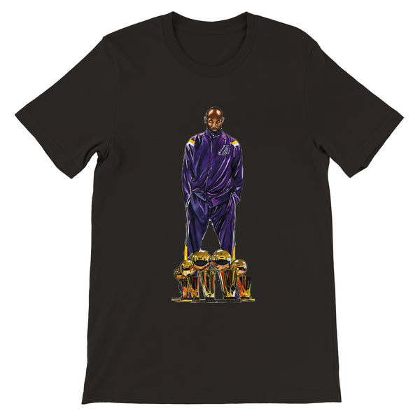 Premium Unisex Kobe Bryant 4 Chips FRONT PRINT Crewneck T-shirt